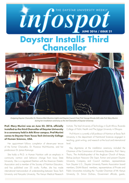 Daystar Installs Third Chancellor