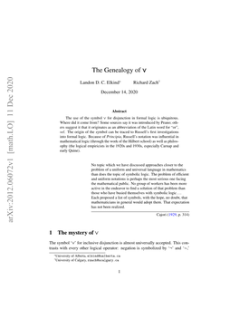 Arxiv:2012.06072V1 [Math.LO] 11 Dec 2020