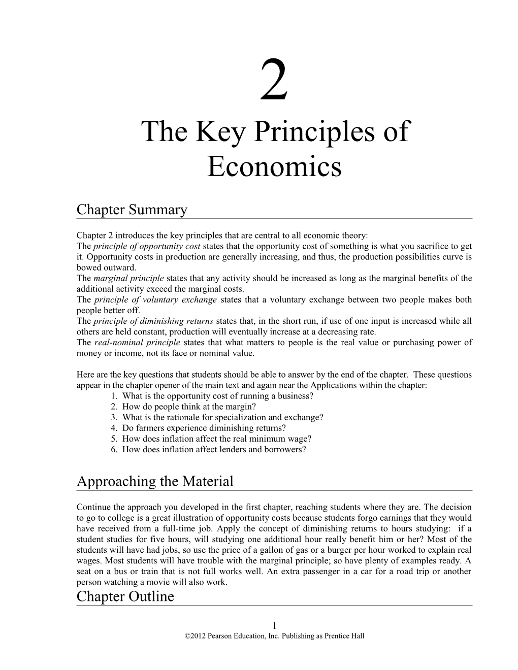 The Key Principles of Economics