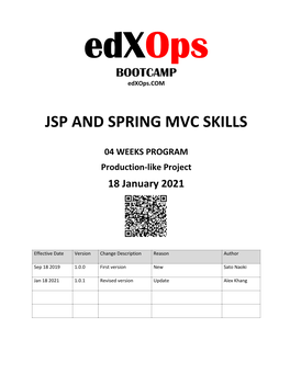 Jsp and Spring Mvc Skills