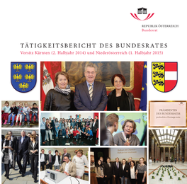 TÄTIGKEITSBERICHT DES BUNDESRATES Vorsitz Kärnten (2