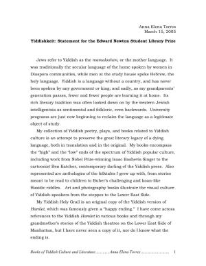 Collection of Books on Yiddish Culture and Literature