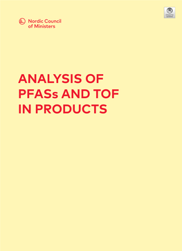 ANALYSIS of Pfass and TOF in PRODUCTS