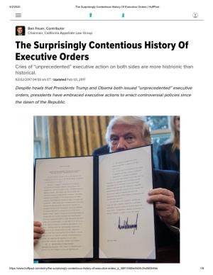 The Surprisingly Contentious History of Executive Orders | Huffpost  