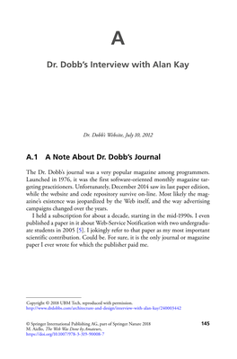 Dr. Dobb's Interview with Alan