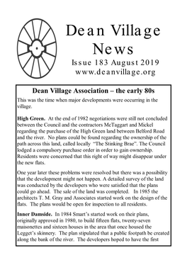 Dean Village News Issue 183 August 2019