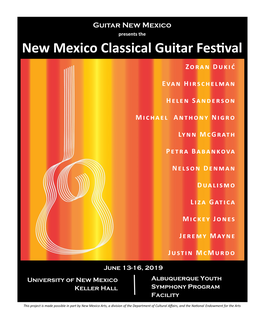 New Mexico Classical Guitar Festival