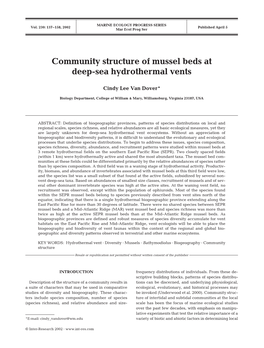 Community Structure of Mussel Beds at Deep-Sea Hydrothermal Vents