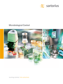 Microbiological Control 2 Intro | Table of Contents Content