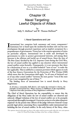 Naval Targeting: Lawful Objects of Attack