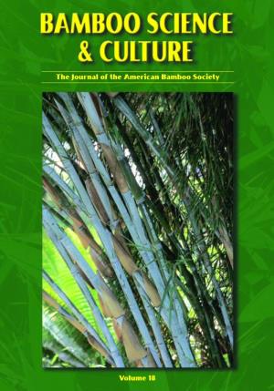 The Journal of the American Bamboo Society Volume 18