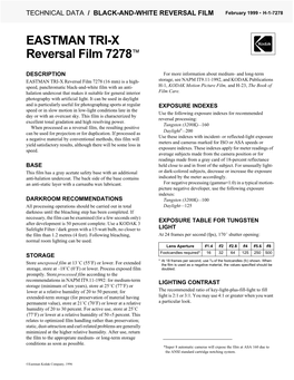 EASTMAN TRI-X Reversal Film 7278™