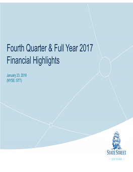 Fourth Quarter & Full Year 2017 Financial Highlights