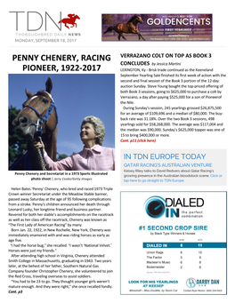 Penny Chenery, Racing Pioneer, 1922-2017