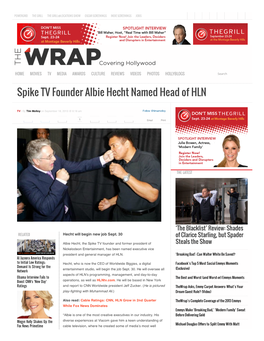 Spike TV Founder Albie Hecht Named Head of HLN