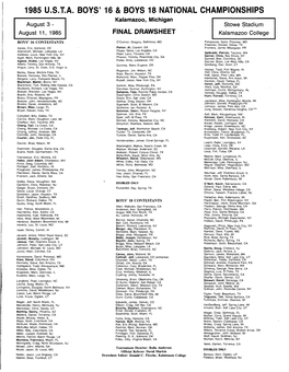 1985 U.S.T.A. Boys' 16 & Boys 18 National Championships