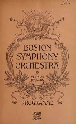 Boston Symphony Orchestra Concert Programs, Season 15, 1895