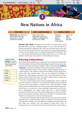 New Nations in Africa