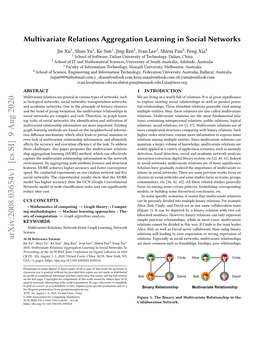 Multivariate Relations Aggregation Learning in Social Networks