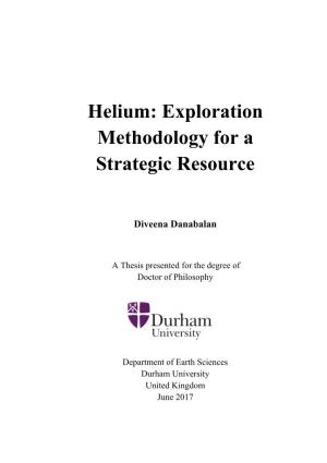 Helium: Exploration Methodology for a Strategic Resource