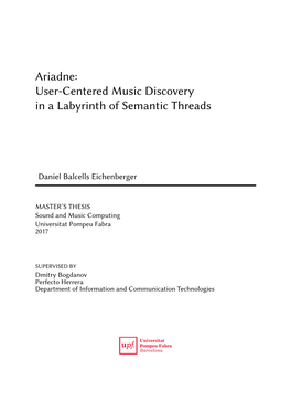 Ariadne: User-Centered Music Discovery in a Labyrinth of Semantic Threads