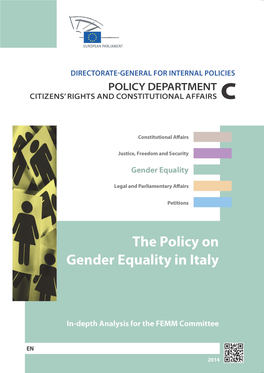 The Policy on Gender Equality in Italy