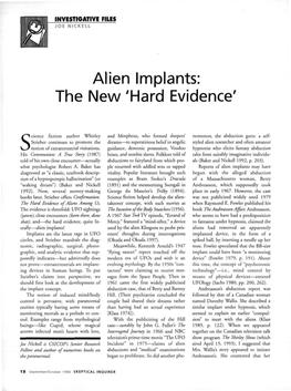 Alien Implants: the New 'Hard Evidence'