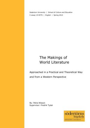 The Makings of World Literature