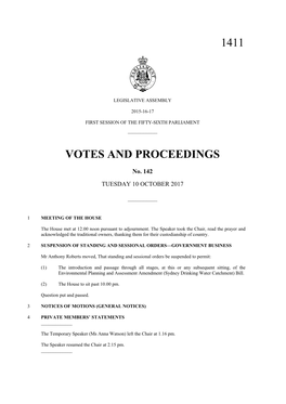 1411 Votes and Proceedings
