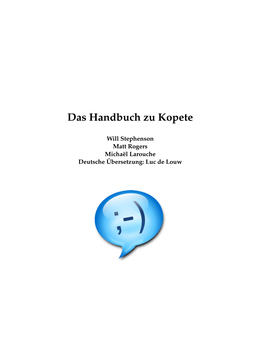Das Handbuch Zu Kopete