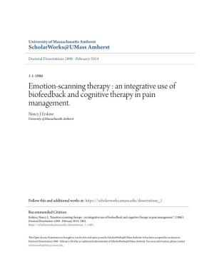 Emotion-Scanning Therapy : an Integrative Use of Biofeedback and Cognitive Therapy in Pain Management