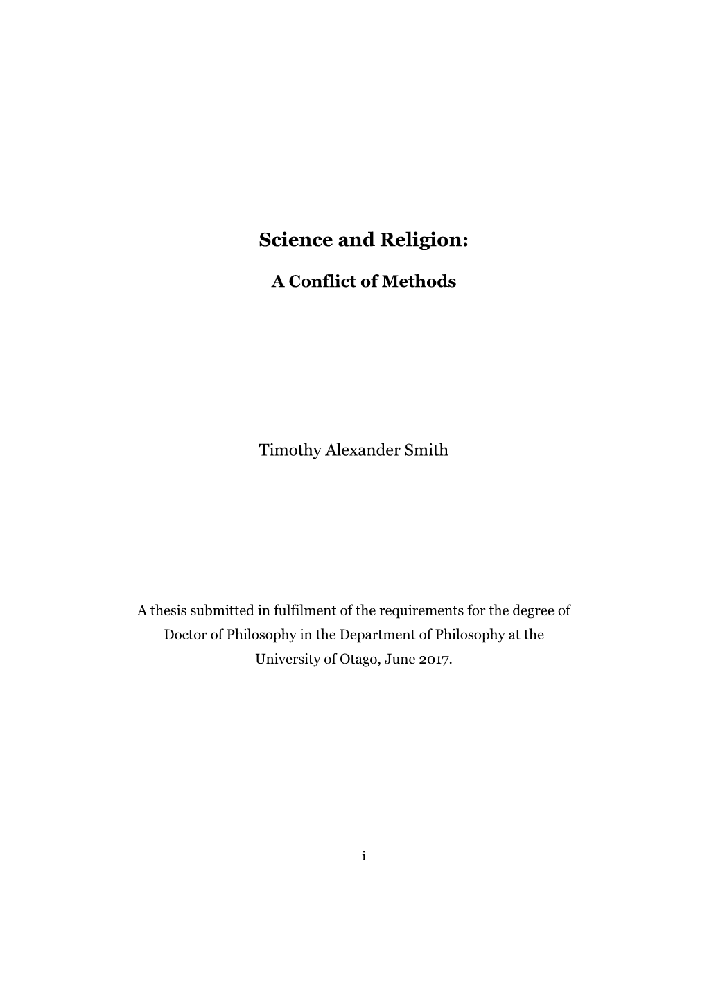 Science and Religion