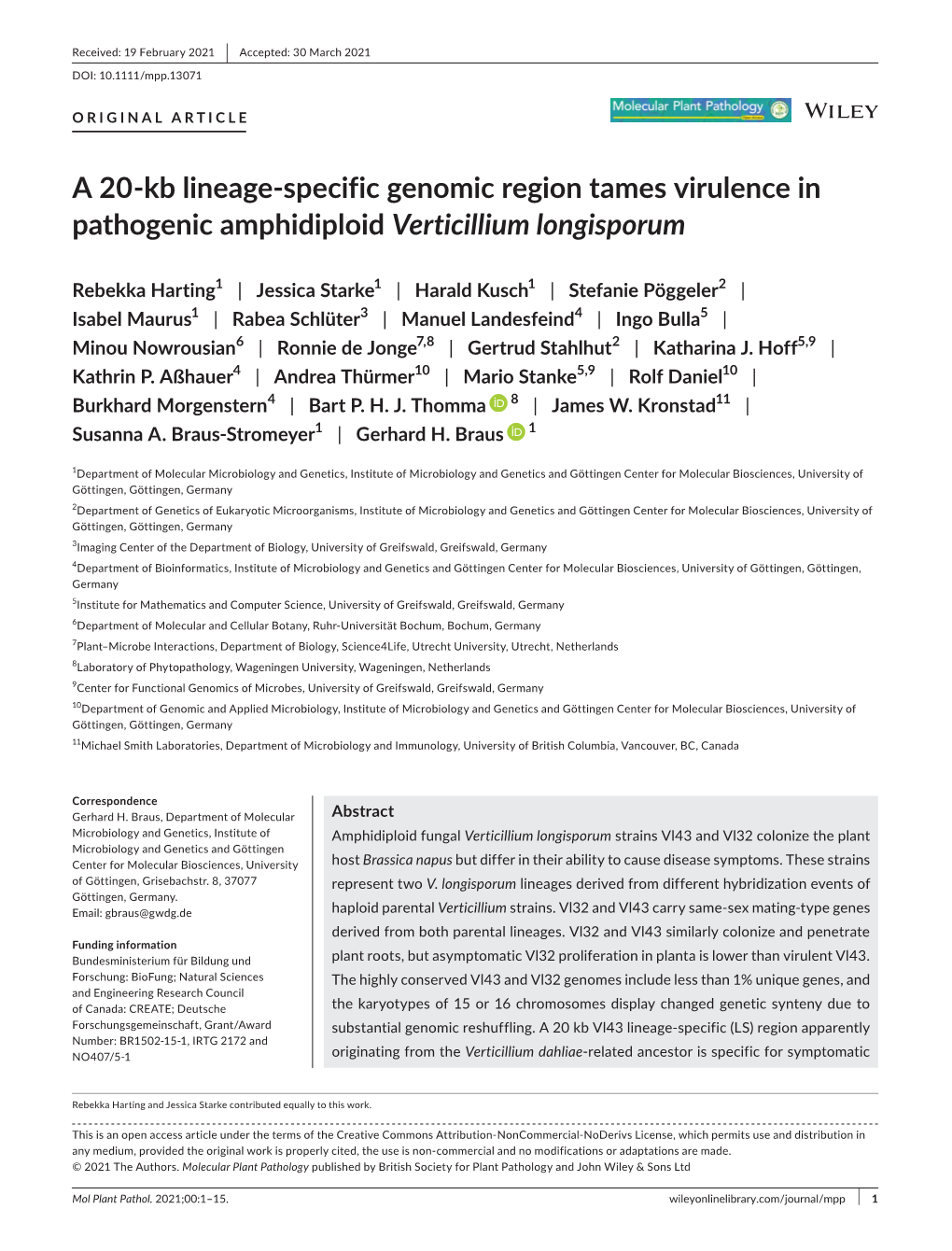 Kb Lineage- Specific Genomic Region Tames Virulence in Pathogenic