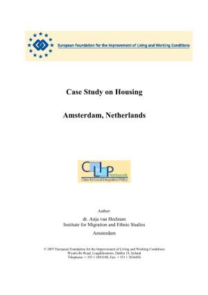 Amsterdam Case Study on Housing