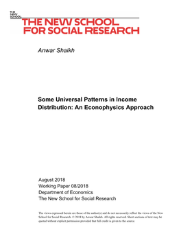 Anwar Shaikh Some Universal Patterns in Income Distribution