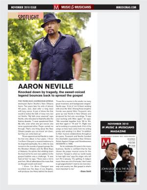Aaron Neville Knocked Down by Tragedy, the Sweet-Voiced Legend Bounces Back to Spread the Gospel