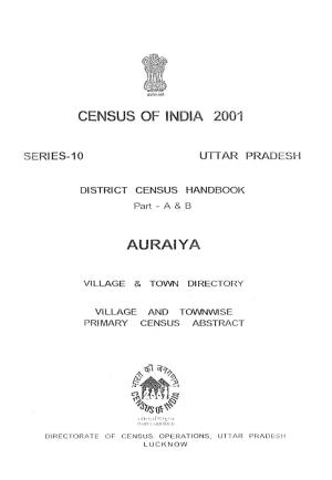 District Census Handbook, Auraiya, Part-XII-A & B, Series-10, Uttar