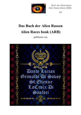Buch Der Alienrassen Alien Races Book (ARB) DS