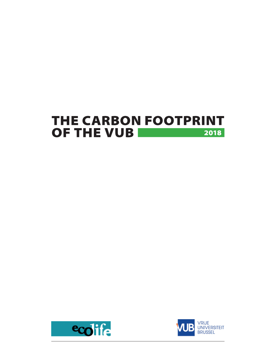 The Carbon Footprint of the Vub 2018