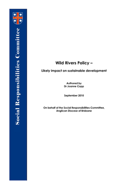 Wild Rivers Policy –