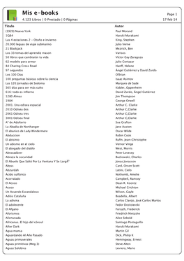 Mis E-Books Page 1 4.123 Libros | 0 Prestado | 0 Páginas 17 Feb 14