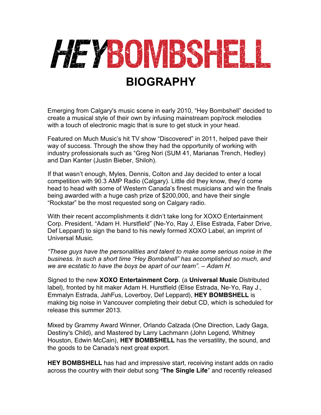 Heybombshell Biography