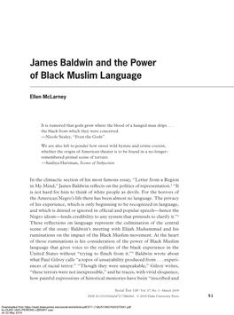 James Baldwin and the Power of Black Muslim Language