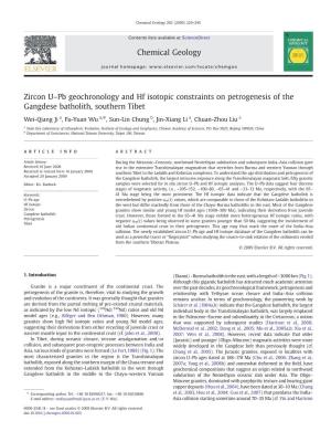 Zircon U–Pb Geochronology and Hf Isotopic Constraints on Petrogenesis of the Gangdese Batholith, Southern Tibet