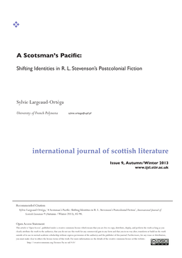 Shifting Identities in R. L. Stevenson's Postcolonial Fiction
