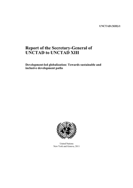Report of the Secretary-General of UNCTAD to UNCTAD XIII