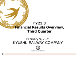 FY21.3 Financial Results Overview, Third Quarter