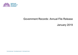 NRS Government Records: Annual File Release 2019