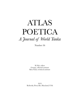 Atlas Poetica Journal of World Tanka Poetry 36