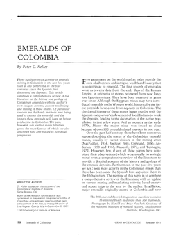 EMERALDS of COLOMBIA by Peter C